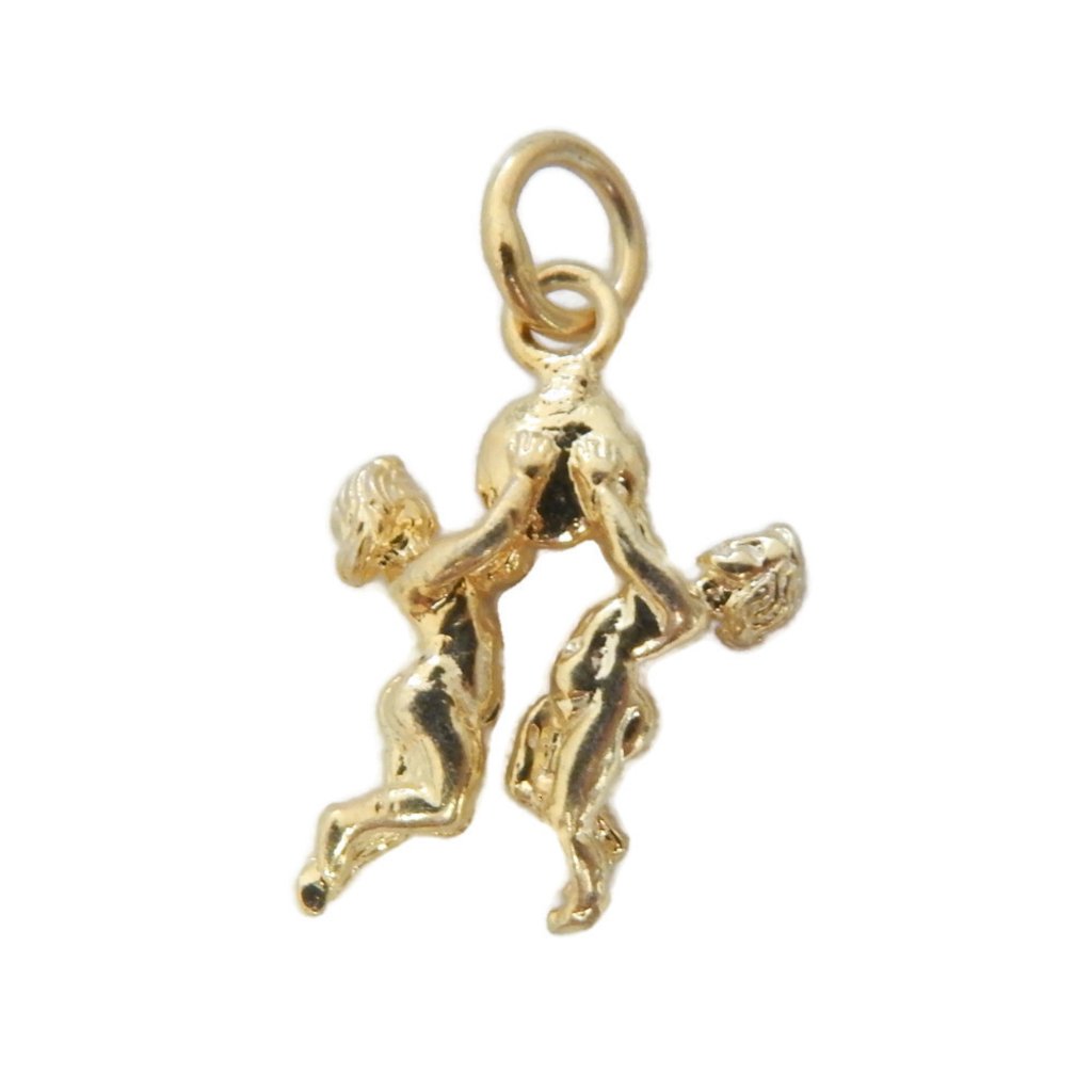 Gemini Horoscope Zodiac Sign 14k Yellow Gold